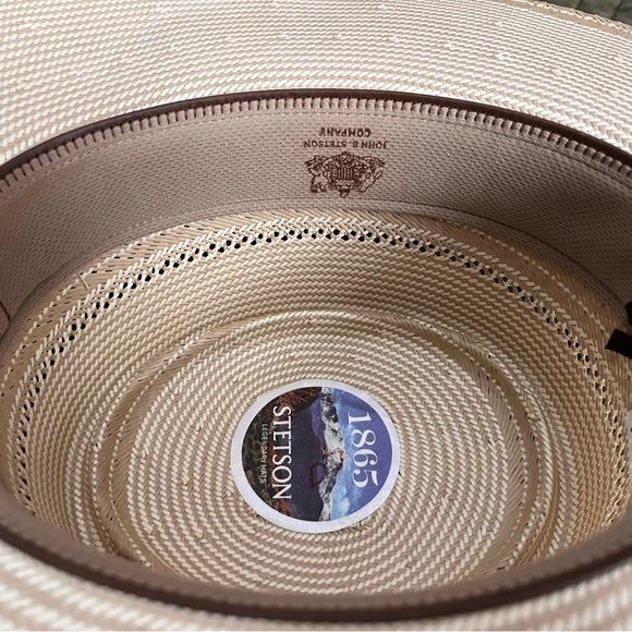 Incredible Stetson 1865 Straw Boater Hat - Picture 5 of 5